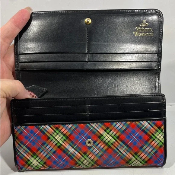 Vivienne Westwood Multicolor Plaid Wallet - Picture 3 of 7